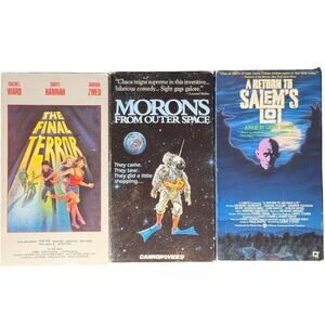 Vintage Horror Sci-Fi VHS Lot - Return to Salem's Lot, Final Terror, Morons